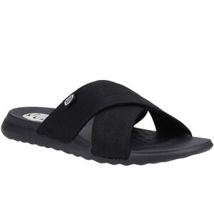 HEYDUDE Christi Slide Sandals Women’s Size 8 Black Cross Strap NEW